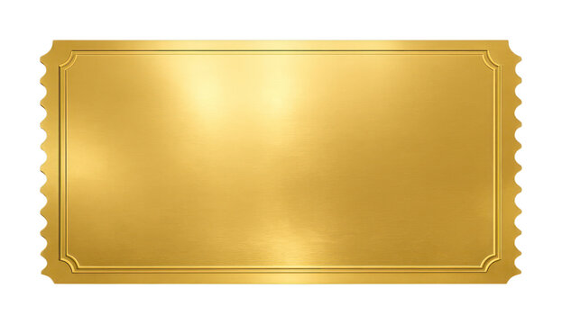 PNG Elegant golden ticket illustration.
