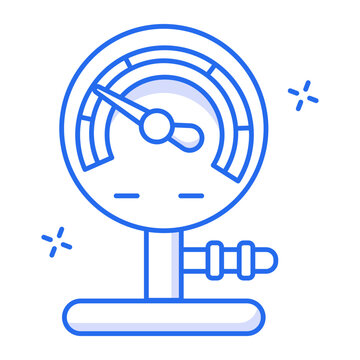 A line style icon showing a bourdon gauge