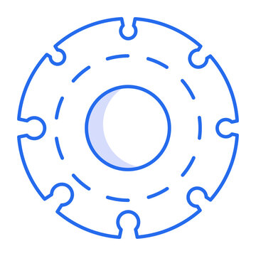 A linear style icon of a wire gauge