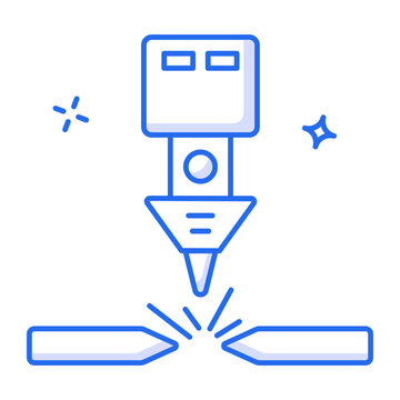 A line style icon showing a plasma cutter