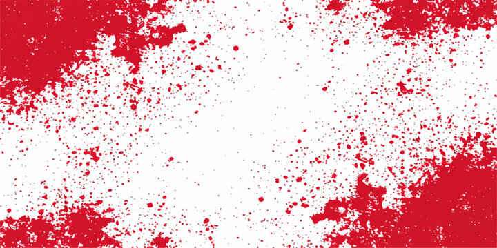 Red paint splash grunge background with splatter texture illustration design wallpaper