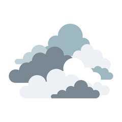 Fototapeta premium Abstract Fluffy Clouds Illustration - Soft Gradients and Shapes