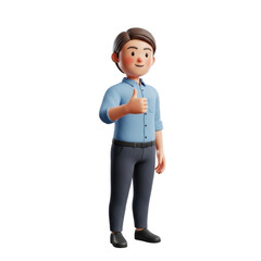 Fototapeta premium Man giving thumbs up gesture