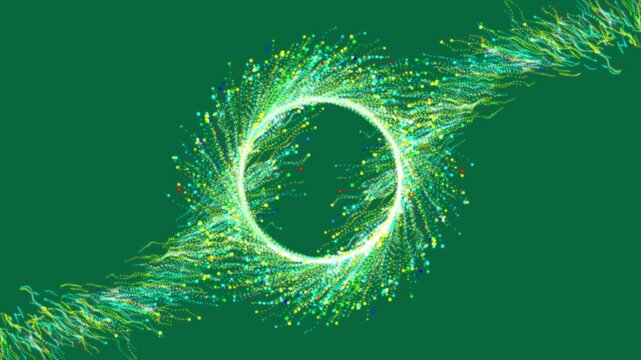 Glowing magic particles animation FX, glitter circle trail animation with magic dust and fairy sparkle stars, shimmer particles motion in 4K seamless loop,  magic shimmer for logo or intro video