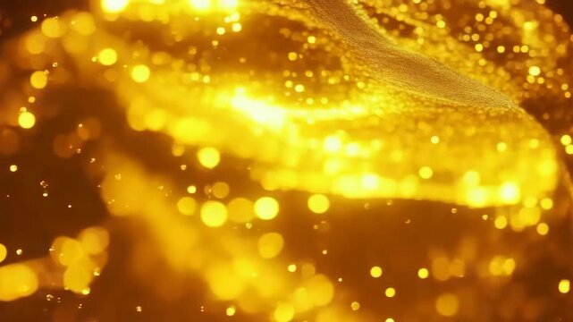 Golden Shimmering Waves With Glowing Highlights_01
