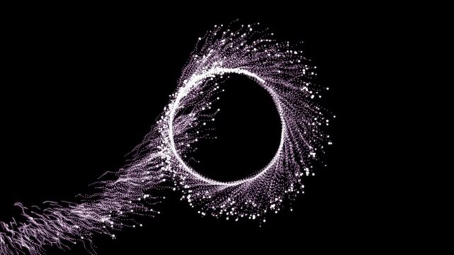 Unleash magic particles animation FX, glitter circle trail animation with magic dust and fairy sparkle stars, shimmer particles motion in 4K seamless loop,  magic shimmer for logo or intro video