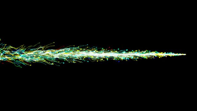Bokeh lights sparkle glitters light trail with alpha channel loop, luxury magic festive effect for Christmas and New Year, 4K high-resolution particles animation for celebratory videos