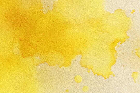 Warm lemon and gold watercolor wash as abstract background for design layouts