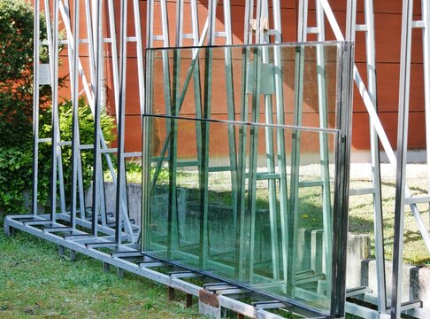 Glasscheiben in Transportbox