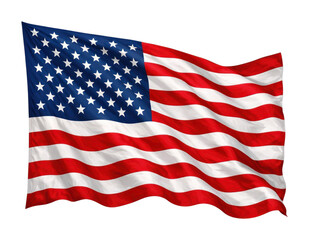 Fototapeta premium PNG Waving American flag illustration.
