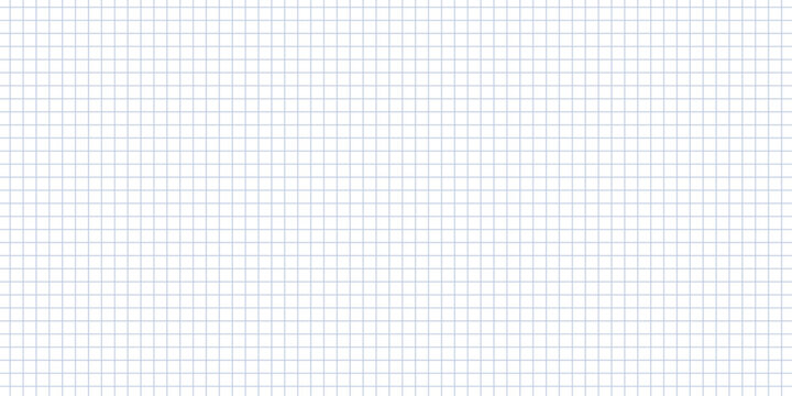 Seamless squared notebook paper texture with blue grid lines on light background. Clean math sheet pattern, school stationery backdrop, geometric design for print, packaging and creative projects.