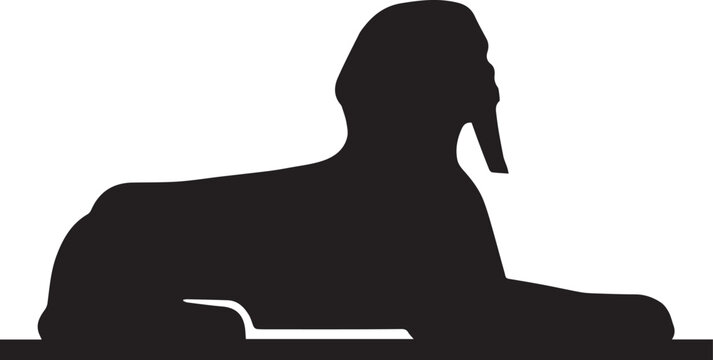 Ancient Egypt Sphinx Monument Silhouettes Low Competition