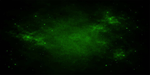 mystical green nebula illuminated against a canvas of deep black. this photograph showcases the ethereal beauty and cosmic vastness of space.  © ITS OK