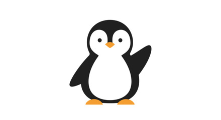Cute Cartoon Penguin Character Design. © Bakul