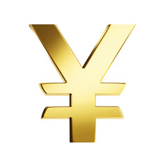 Obraz premium A striking three dimensional glossy golden yen currency symbol rendered in sharp detail standing prominently&nbsp;&nbsp;