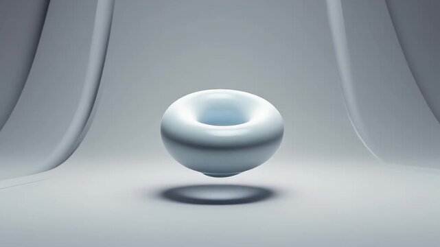 Abstract 3D Geometric Shapes Evolving and Transforming
