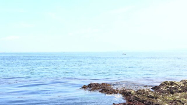 猿島から東京方向の海