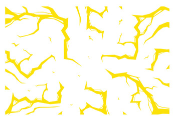 Obraz premium Comic yellow thunder vector illustration background. Thunders illustration vector. Vector illustration of thunder in comic style