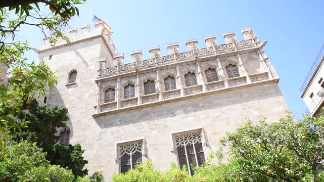 Valencia Silk Exchange Exterior &ndash; Gargoyles, Chimera Sculptures and Gardens View