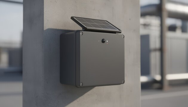 Medium shot of a solarassisted window fan installed in a singlepane insert highlighting ecofriendly airflow with integrated solar panels powering the unit.