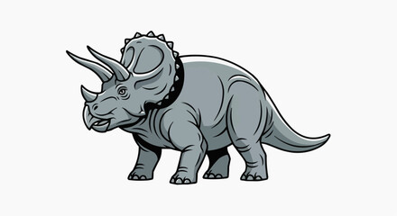 Fototapeta premium A detailed illustration of a Triceratops