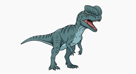 Fototapeta premium A drawing illustration of Dilophosaurus