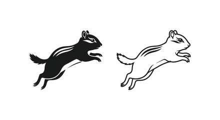Fototapeta premium Squirrel Illustration: Dynamic Animal Art Design Vector