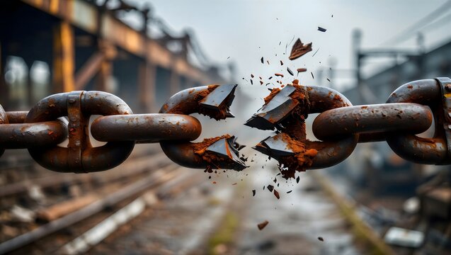 rusty chain link