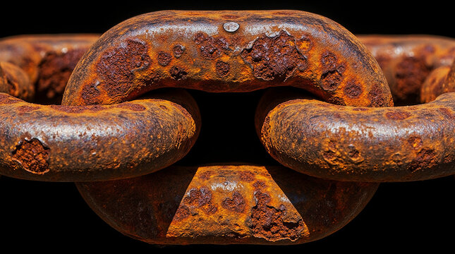 rusty metal chain