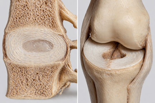 Fibrocartilage in Intervertebral Disc and Knee Meniscus