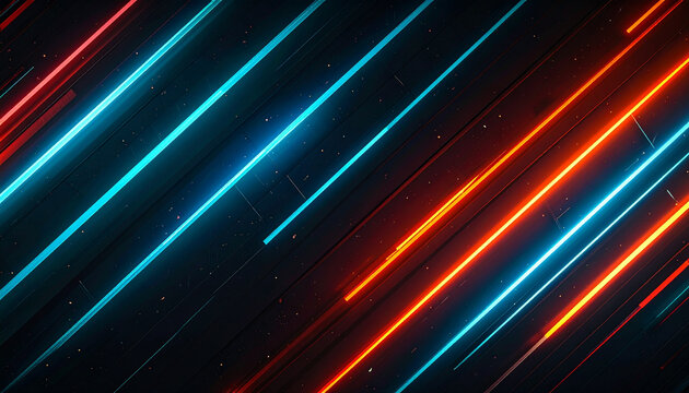 Abstract glowing lines on dark background