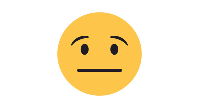 a neutral face emoji expressing unamused emotion a simple isolated emoticon conveying indifference perfect for digital communication.