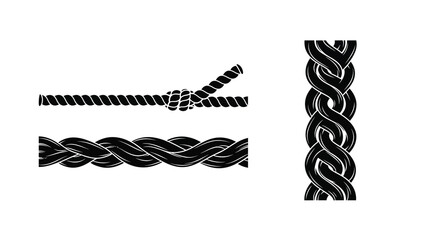 Detailed rope patterns and knots displayed as a black silhouette © Lhvect02