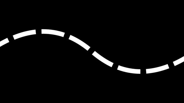 Animated white dashed animation