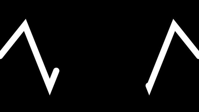 Animated white zigzag animation