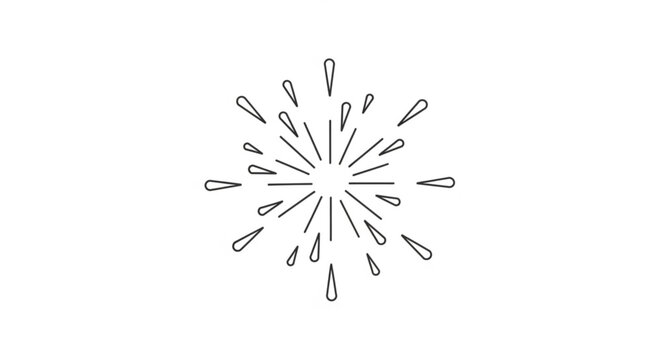 Abstract sunburst or water splash icon design as a vector graphic