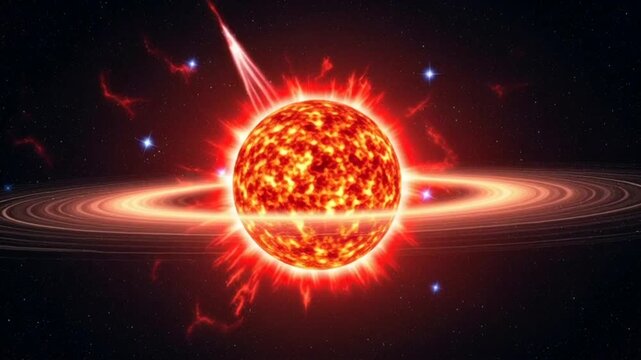 cosmic explosion with vibrant energy waves in deep space 3d render