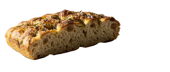 Fototapeta premium Rosemary Olive Oil Bread Slice With Toppings