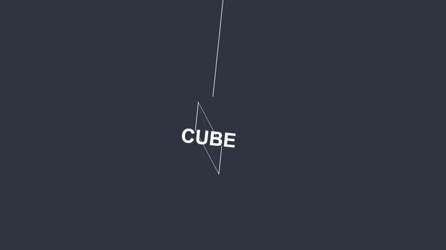 Minimalist 3 d cube animation rotation