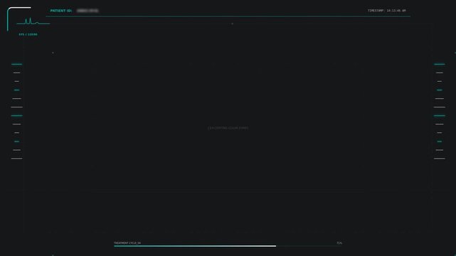 A dark, minimalist digital interface displaying various metric graphs and data visualizations