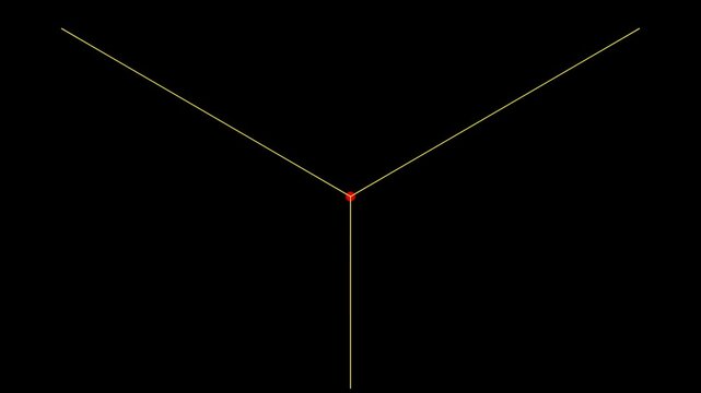 Minimalist geometric animation abstract