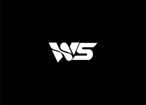 WS Abstract initial monogram letter logo design 