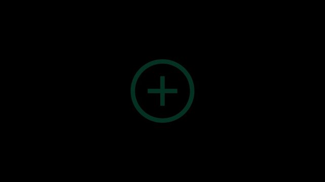 Minimalist neon plus animation sign