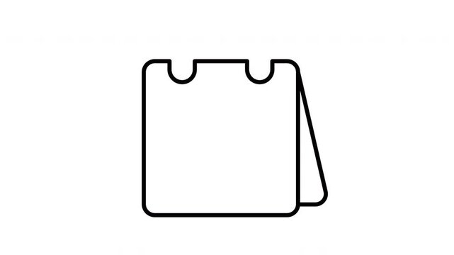 Simple calendar icon drawing suitable for planning, scheduling, organization, and time management designs in a minimalist style. Perfect for calendars.