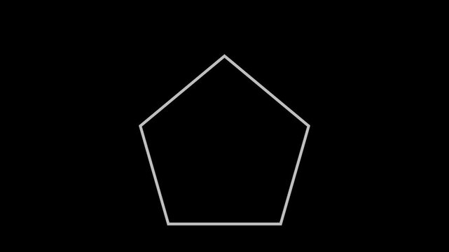 Minimalist pentagon animation geometric