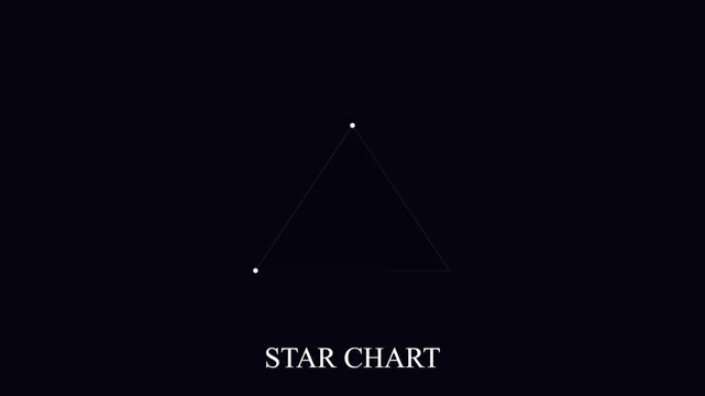 Minimalist star chart animation
