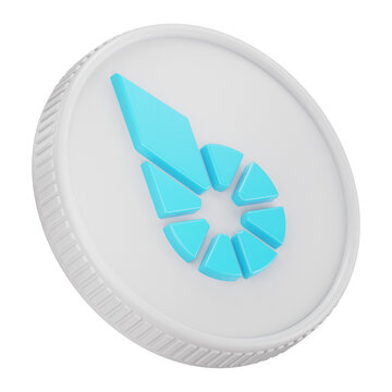 BitShares BTS Cryptocurrency Coin 3D Render Illustration