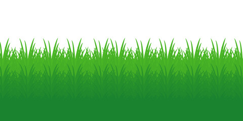 Obraz premium flat grass illustration. green grass in cute cartoon style.