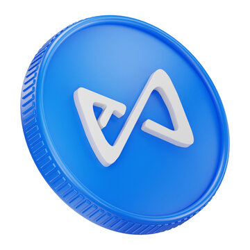 Axie Infinity AXS Cryptocurrency Coin 3D Render Illustration