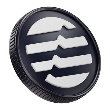 Aptos APT Cryptocurrency Coin 3D Render Illustration